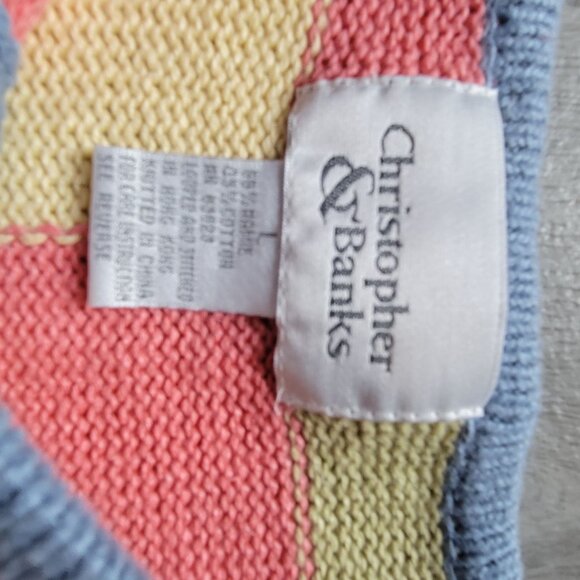 Colorful Patchwork Knit Cardigan By Christopher & Banks - Picture 5 of 7